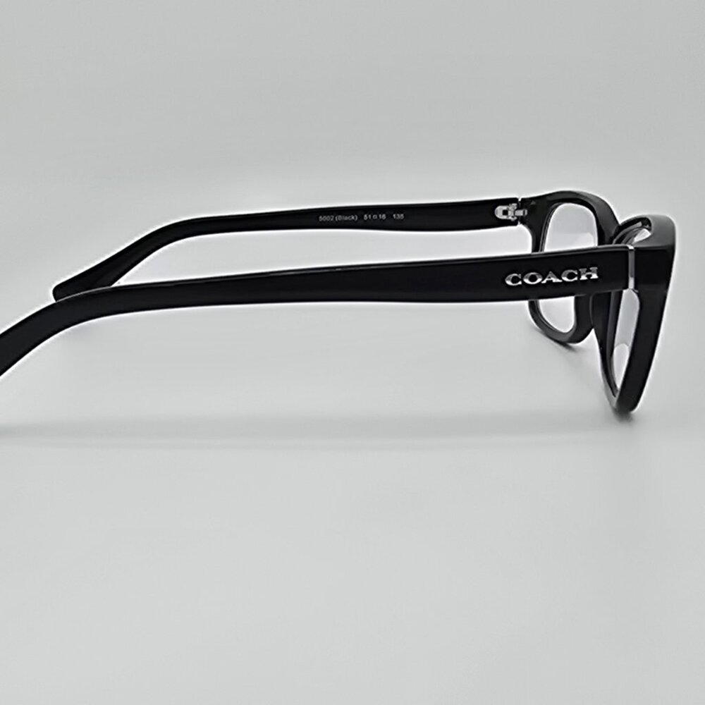 Coach HC6089 5002 Gloss Black Silver Full Rim Eyeglasses Frame 51-16-135 - Picture 5 of 13